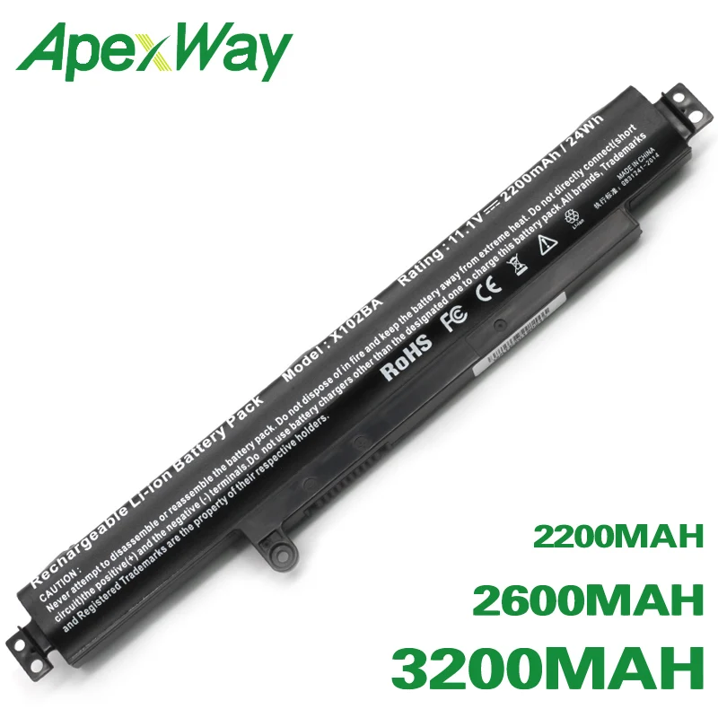 ApexWay 3 Cells Battery for ASUS A31N1311 VivoBook X102B F102B X102BA F102BA F102BA-SH41T F102BA-DF047H
ApexWay 3 Cells Battery for ASUS A31N1311 VivoBook X102B F102B X102BA F102BA F102BA-SH41T F102BA-DF047H