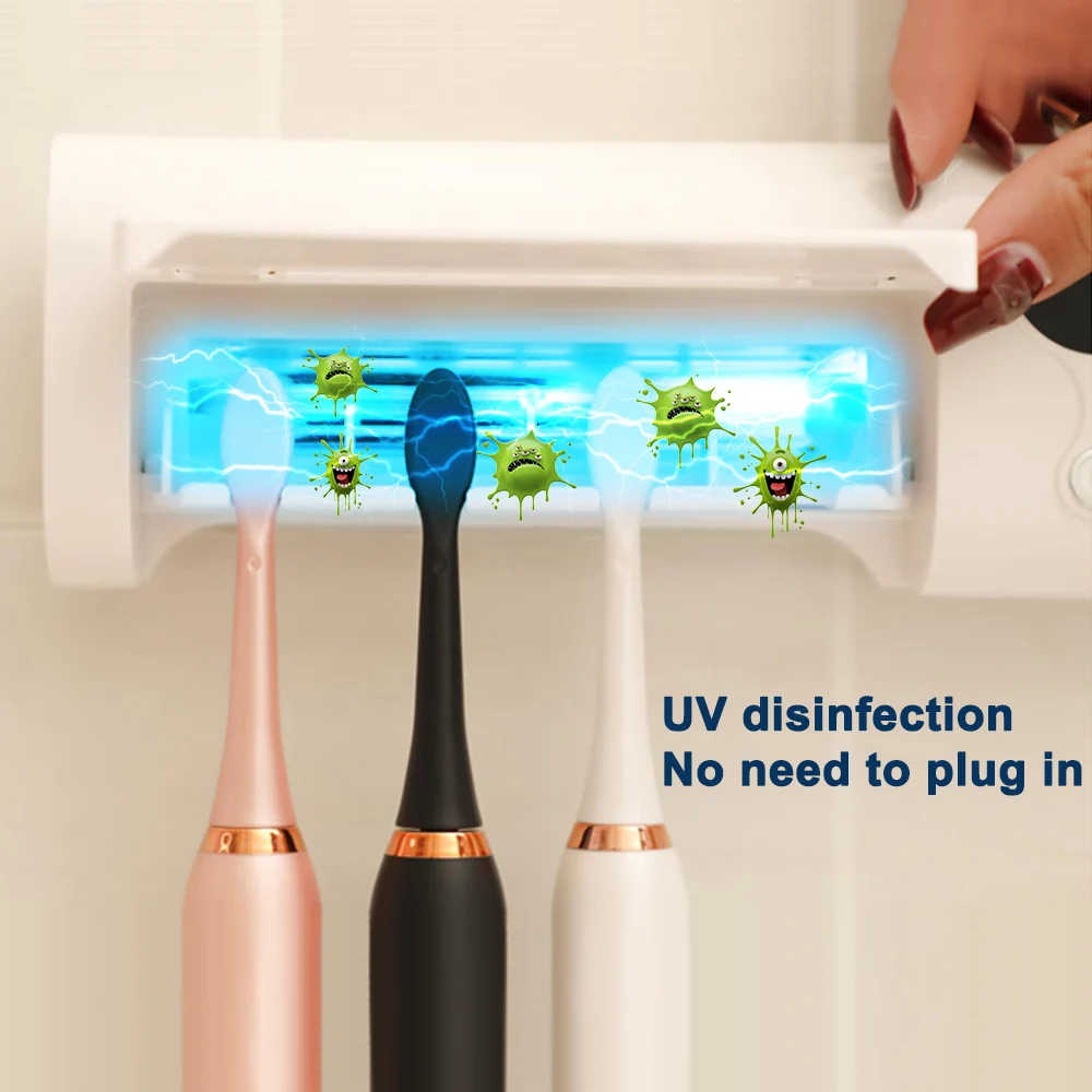 2 In 1 Smart Induction UV Light Toothbrush Holder Sterilizer Box Toothbrush Cleaner Toothpaste Dispenser Wall Mount
2 In 1 Smart Induction UV Light Toothbrush Holder Sterilizer Box Toothbrush Cleaner Toothpaste Dispenser Wall Mount