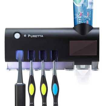 Toothbrush Sanitizer Sterilizer Automatic Toothpaste Dispenser Storage Holder UV Light Ultraviolet Sterilization Tool Cleaner
Toothbrush Sanitizer Sterilizer Automatic Toothpaste Dispenser Storage Holder UV Light Ultraviolet Sterilization Tool Cleaner