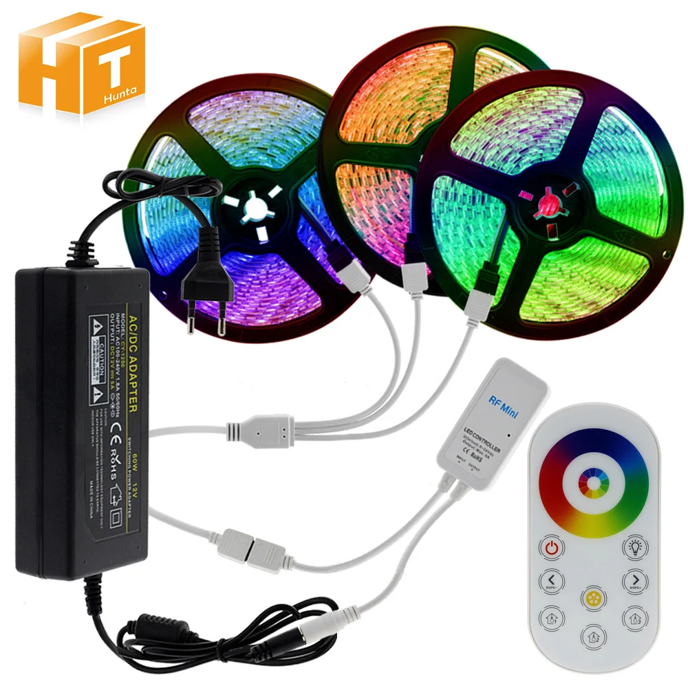 5m 10m 15m RGB Changeable LED Strip Light DC12V 5050 Flexible LED Light RF Touch Controller + Adapter Plug.
5m 10m 15m RGB Changeable LED Strip Light DC12V 5050 Flexible LED Light RF Touch Controller + Adapter Plug.