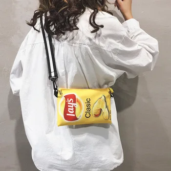 Funny Potato Chips Crossbody Handbag Women Canvas Shoulder Bag Mini Cartoon Printing Girl Envelope Bags Female Clutch Cute Purse
Funny Potato Chips Crossbody Handbag Women Canvas Shoulder Bag Mini Cartoon Printing Girl Envelope Bags Female Clutch Cute Purse