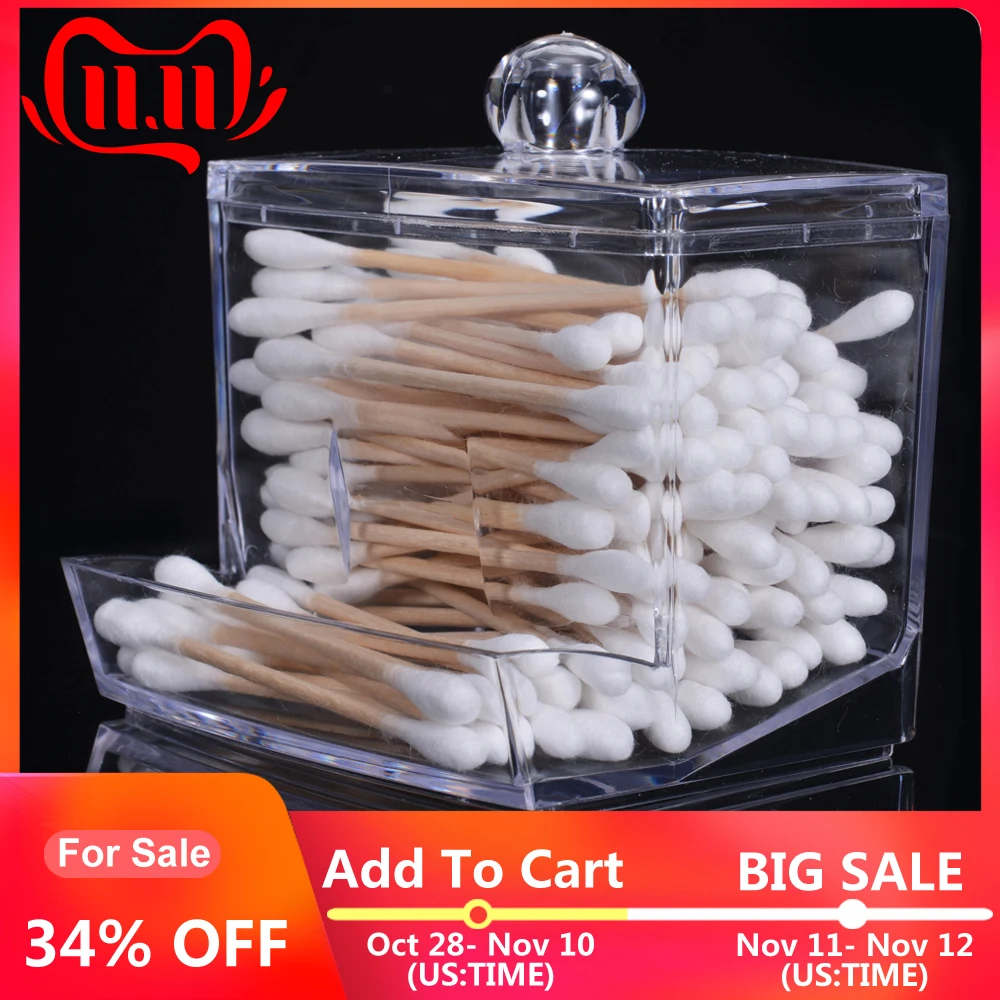 New Acrylic Cotton Swabs Storage Holder Box Transparent Makeup Case Cosmetic Container Household Cotton Swabs Storage Box
New Acrylic Cotton Swabs Storage Holder Box Transparent Makeup Case Cosmetic Container Household Cotton Swabs Storage Box