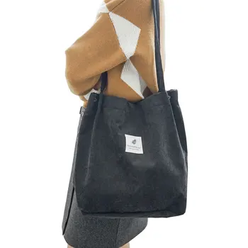 Casual Canvas Bag for Women 2019 Corduroy Buckle High Capacity Wild Shoulder Bag Solid Color Women Folding Shopping Beach Bag 
Casual Canvas Bag for Women 2019 Corduroy Buckle High Capacity Wild Shoulder Bag Solid Color Women Folding Shopping Beach Bag