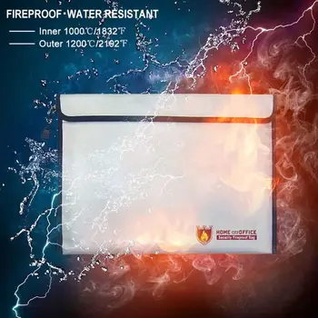 Fireproof Fire Resistant Document Bag Envelope Pouch For Passport Money File Photo Valuables Safe Storage For Office Home LX9C
Fireproof Fire Resistant Document Bag Envelope Pouch For Passport Money File Photo Valuables Safe Storage For Office Home LX9C