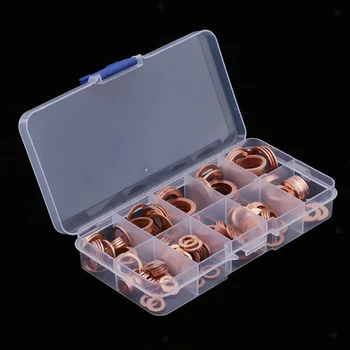Car Copper Washers Seal Assortment Assorted 13*7*2.3cm 200pcs Oil Drain Plug Washer Copper Crush
Car Copper Washers Seal Assortment Assorted 13*7*2.3cm 200pcs Oil Drain Plug Washer Copper Crush