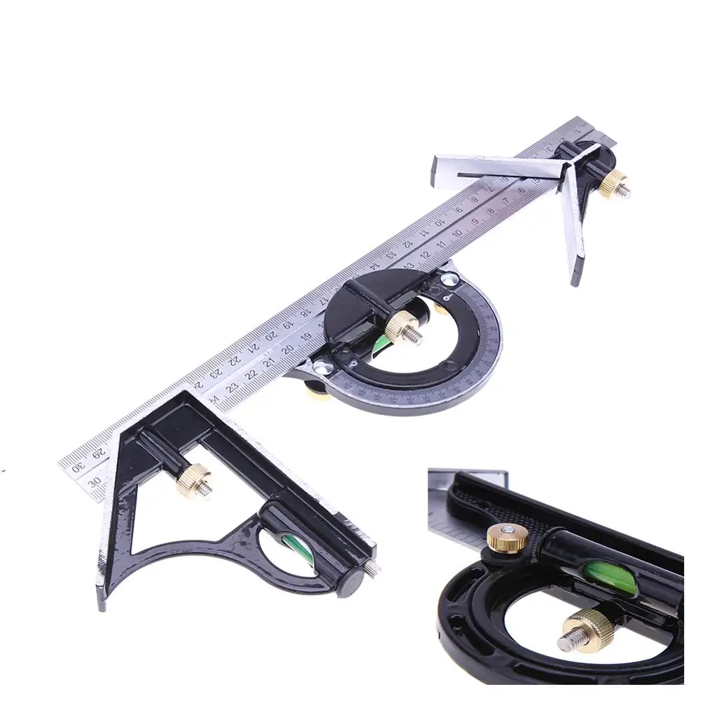 3 in 1 Adjustable Ruler Multi Combination Square Angle Finder Protractor 300mm/12"Measuring Set Tool Universal Ruler Right Angle
3 in 1 Adjustable Ruler Multi Combination Square Angle Finder Protractor 300mm/12"Measuring Set Tool Universal Ruler Right Angle