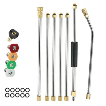 Gutter Cleaning Tool Set Pressure Washer Extension Wand Gutter Cleaner Attachment 4000 psi with 5 Nozzle Tips 1/4 Inch #35
Gutter Cleaning Tool Set Pressure Washer Extension Wand Gutter Cleaner Attachment 4000 psi with 5 Nozzle Tips 1/4 Inch #35