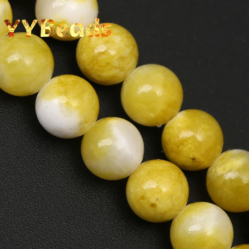 

Yellow Persian Jades Stone Beads Natural Old Yellow Jades Loose Spacer Beads For Jewelry Making DIY Bracelets Earrings 6-12mm