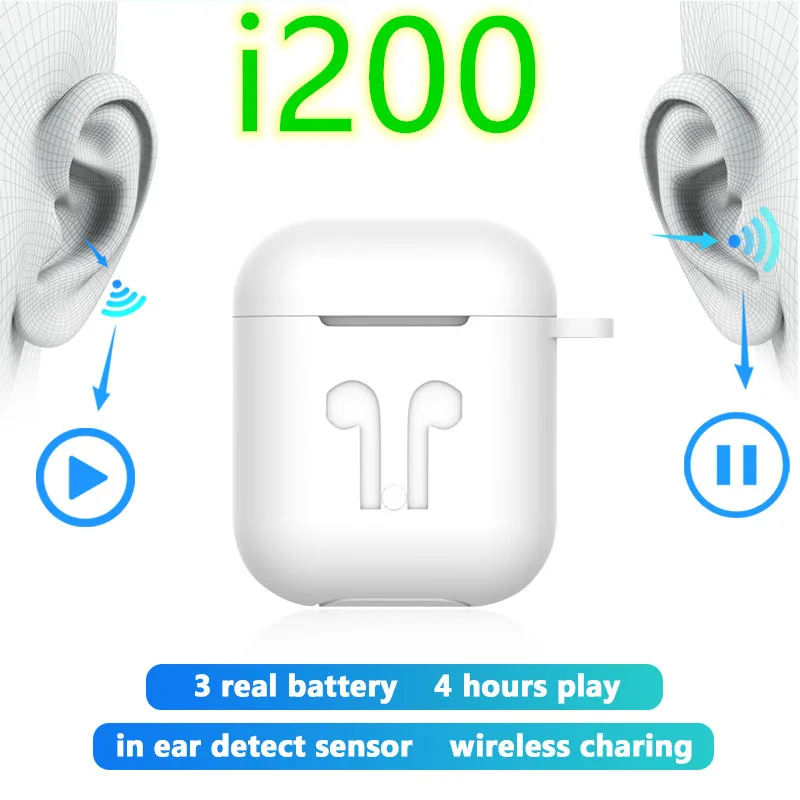 TWS I200 Bluetooth Wirless Earphone Sensor Tap Control Earbuds Wirless Charging Earphone PK I100 I7 I10tws I12 I30 TWS
TWS I200 Bluetooth Wirless Earphone Sensor Tap Control Earbuds Wirless Charging Earphone PK I100 I7 I10tws I12 I30 TWS