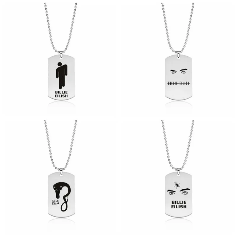 2019 Billie Eilish Stainless Steel Pendant Necklace Fashion Jewelry Punk Round Strand Chain Square Pendant Necklace Fans Gifts
2019 Billie Eilish Stainless Steel Pendant Necklace Fashion Jewelry Punk Round Strand Chain Square Pendant Necklace Fans Gifts