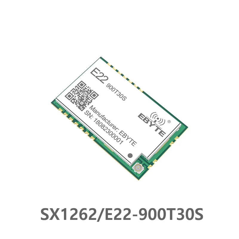 E22-900T30S UART Module SX1262 RF Chip 30dBm IPEX Antenna Multiple Transmission Modes Wireless Transceiver Transmitter Receiver
E22-900T30S UART Module SX1262 RF Chip 30dBm IPEX Antenna Multiple Transmission Modes Wireless Transceiver Transmitter Receiver
