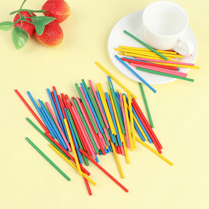 

100pcs Colorful Bamboo Counting Sticks Mathematics Montessori Teaching Aids Counting Rod Kids Preschool Math Learning Toy