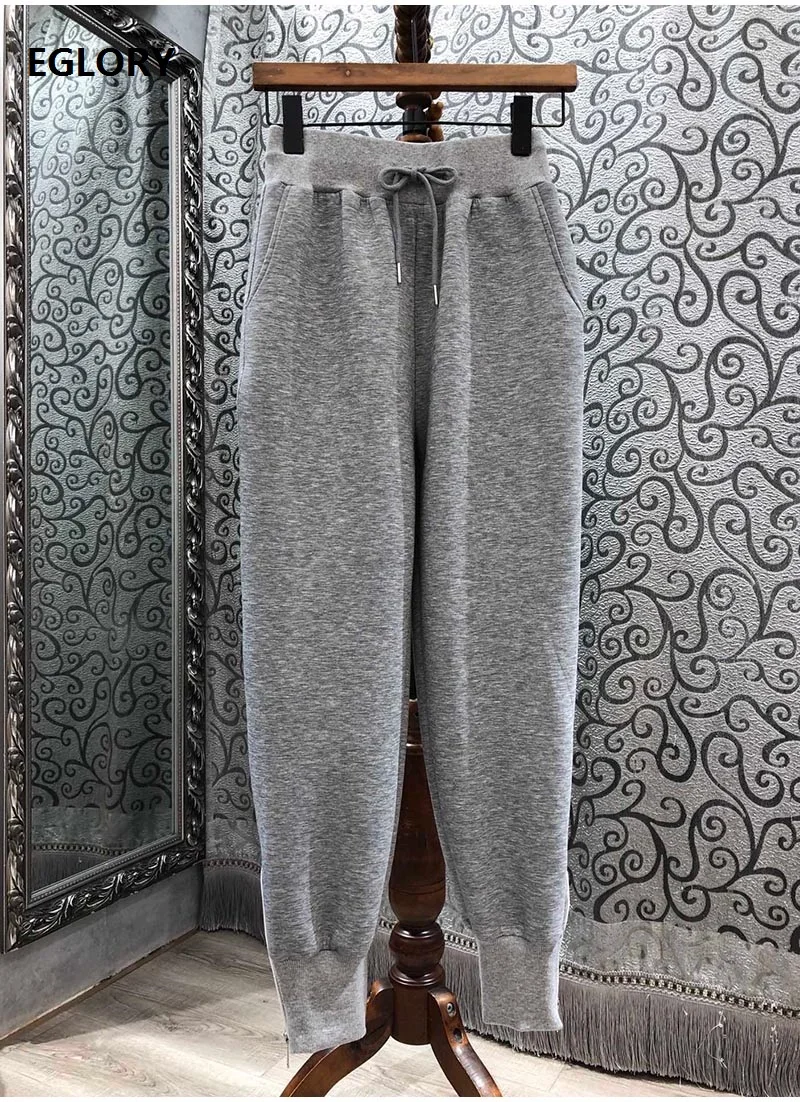New 2020 Autumn Winter Hot Sale Pants Women Drawstring Waist Zipper Deco Rib Kniting Patchwork Casual Grey Black Basic Pant
New 2020 Autumn Winter Hot Sale Pants Women Drawstring Waist Zipper Deco Rib Kniting Patchwork Casual Grey Black Basic Pant