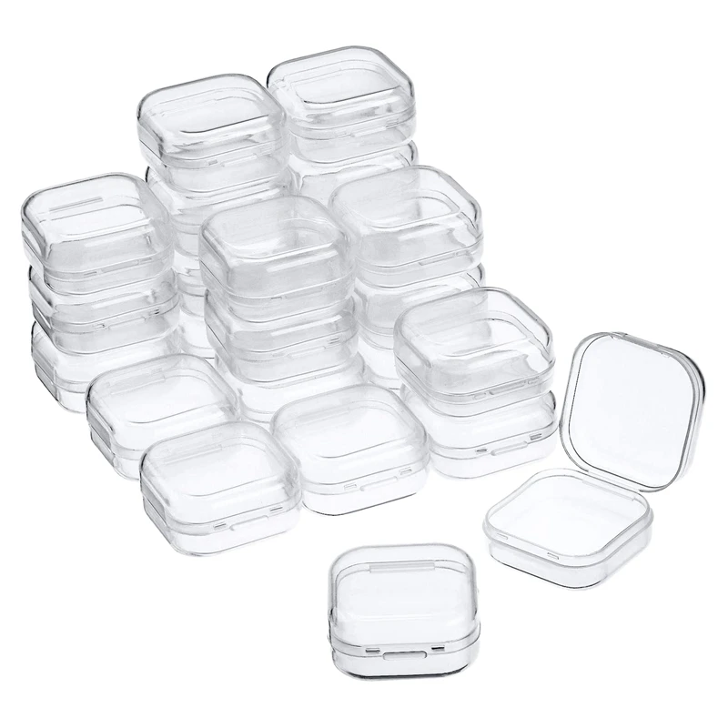 24Pcs Small Clear Plastic Beads Storage Containers Box with Hinged Lid for Storage of Small Items Crafts Hardware
24Pcs Small Clear Plastic Beads Storage Containers Box with Hinged Lid for Storage of Small Items Crafts Hardware