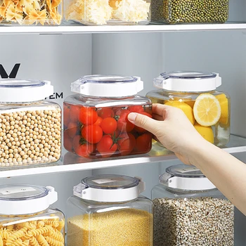 Kitchen Transparent Sealed Jar Grain Storage Jars Spice Nuts Food Storage Plastic Container P7Ding
Kitchen Transparent Sealed Jar Grain Storage Jars Spice Nuts Food Storage Plastic Container P7Ding