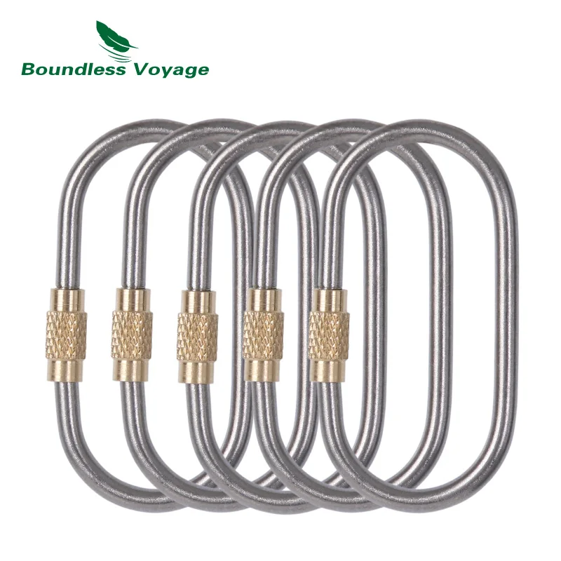 Boundless Voyage Titanium Carabiners Outdoor Camping Hook Buckle with Lock Climbing Accessories Quickdraws
Boundless Voyage Titanium Carabiners Outdoor Camping Hook Buckle with Lock Climbing Accessories Quickdraws