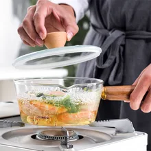 Pot Cookware Cooking-Heating Kitchen with Wooden-Handle Milk-Soup Porridge-Pot Household Pot Cookware Cooking-Heating Kitchen with Wooden-Handle Milk-Soup Porridge-Pot Household