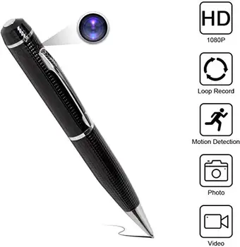 Hidden Camera Pen 16GB, 1080P Spy Pen Loop Recording or Picture Taking, Portable Digital Recorder with 2 Ink Refills
Hidden Camera Pen 16GB, 1080P Spy Pen Loop Recording or Picture Taking, Portable Digital Recorder with 2 Ink Refills