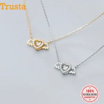 Trustdavis 925 Sterling Silver Sweet Dazzling Angle Wing CZ Pendant Necklace For Women Silver 925 Jewelry Wedding Gift DS1741
Trustdavis 925 Sterling Silver Sweet Dazzling Angle Wing CZ Pendant Necklace For Women Silver 925 Jewelry Wedding Gift DS1741