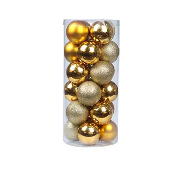 24pcs Christmas Tree Ball Hanging Display Home Office Restaurant Hotels Xmas Bauble Ornament Decorations