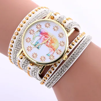 Fashion Elephant Pattern Watch For Women Chimes Leather Bracelet Clock Ladies Quartz Wrist Watch Rhinestone OTOKY Brand Reloj
Fashion Elephant Pattern Watch For Women Chimes Leather Bracelet Clock Ladies Quartz Wrist Watch Rhinestone OTOKY Brand Reloj