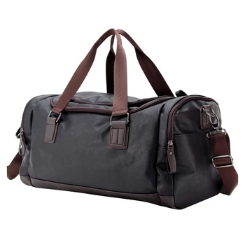 Casual PU Leather Travel Duffel Bag Large Capacity Travel Bags Men Messenger Handbags Black 
Casual PU Leather Travel Duffel Bag Large Capacity Travel Bags Men Messenger Handbags Black