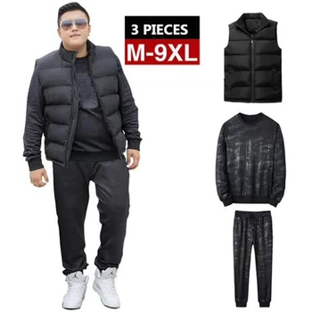 3 Piece Jogger Set 9XL 8XL 7XL Plus Size Mens Tracksuit Causal Men Long Sleeve Jacket Warm Vest Pant Set Sportwear Suit Male
3 Piece Jogger Set 9XL 8XL 7XL Plus Size Mens Tracksuit Causal Men Long Sleeve Jacket Warm Vest Pant Set Sportwear Suit Male