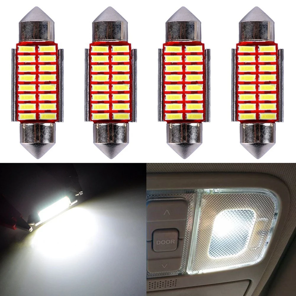 4Pcs Interior reading light LED License Plate Light Decode 36mm 16SMD 4014 No Error Festoon
4Pcs Interior reading light LED License Plate Light Decode 36mm 16SMD 4014 No Error Festoon