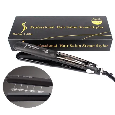 

NEW Professional 450F Ceramic Vapor Steam Hair Straightener with Argan Oil Infusion Steam Flat Iron Ceramic Vapor Fast Heating