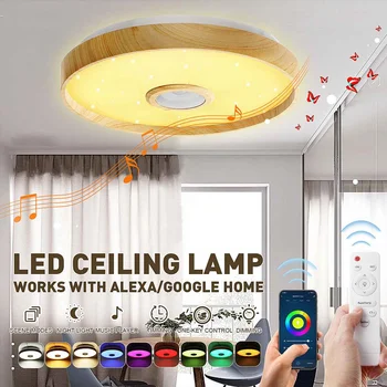 80W Modern LED Ceiling Light Smart Phone bluetooth Music Speaker APP Remote Control Light RGB Dimmable Bedroom Ceiling Lamp 220V
80W Modern LED Ceiling Light Smart Phone bluetooth Music Speaker APP Remote Control Light RGB Dimmable Bedroom Ceiling Lamp 220V