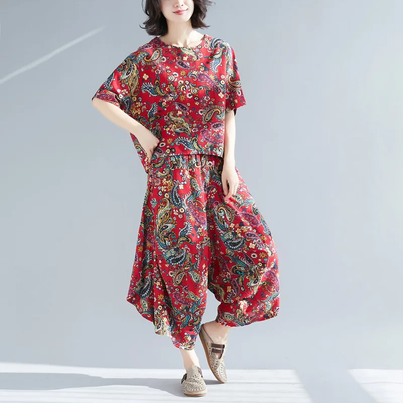 Photo Shoot 2019 Spring And Summer New Style Large Size National Wind Cotton Linen Printed Loose-Fit Versatile Two-Piece Set
Photo Shoot 2019 Spring And Summer New Style Large Size National Wind Cotton Linen Printed Loose-Fit Versatile Two-Piece Set