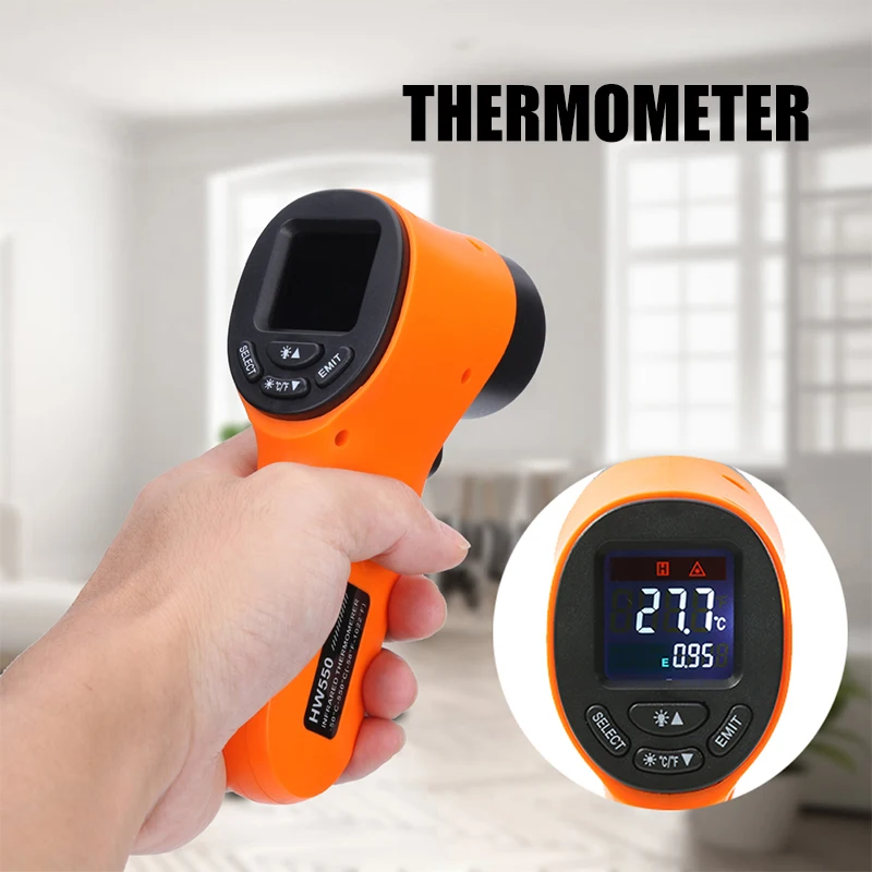 Non Contact Industrial Infrared IR Thermometer Handheld Digital Temperature Measurement WWO66
Non Contact Industrial Infrared IR Thermometer Handheld Digital Temperature Measurement WWO66