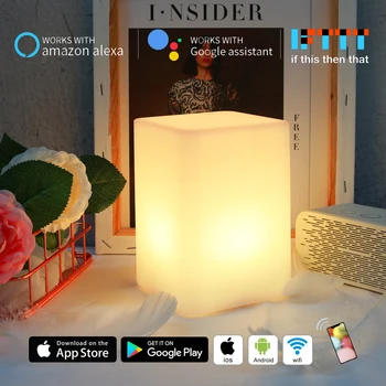 Cuboid WiFi Smart Night Light Cellphone App Control Party Christmas Decor Lights RGB LED Table Lamp Works With Alexa Google Home
Cuboid WiFi Smart Night Light Cellphone App Control Party Christmas Decor Lights RGB LED Table Lamp Works With Alexa Google Home
