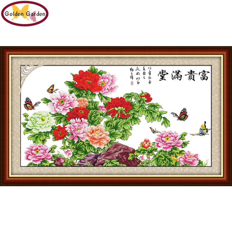 GG Treasures Fill The Home Chinese Peony Painting Counted&Stamped 11CT 14CT Kit Cross Stitch Embroidery Needlework Sets for Home
GG Treasures Fill The Home Chinese Peony Painting Counted&Stamped 11CT 14CT Kit Cross Stitch Embroidery Needlework Sets for Home