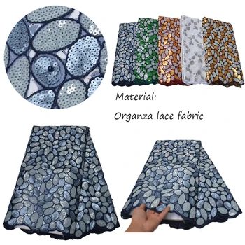 High Quality African Lace Fabrics With Sequins Lace Design Organza Lace Fabrics Nigerian Wedding Material With Beads 5 Yards/pcs
High Quality African Lace Fabrics With Sequins Lace Design Organza Lace Fabrics Nigerian Wedding Material With Beads 5 Yards/pcs