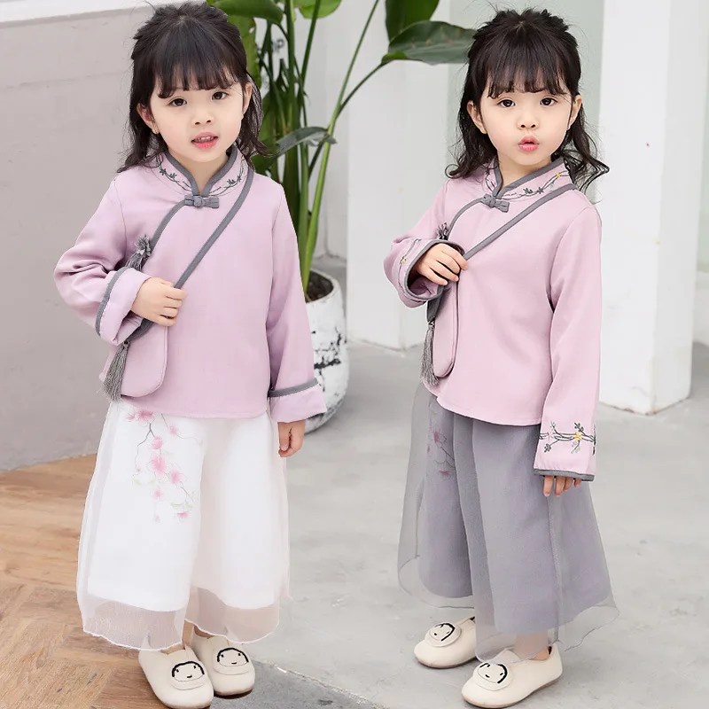 Girls Improved Chinese Clothing Retro Childrenswear Chinese-style Spring And Autumn Ancient Costume Children the Republic of Chi
Girls Improved Chinese Clothing Retro Childrenswear Chinese-style Spring And Autumn Ancient Costume Children the Republic of Chi