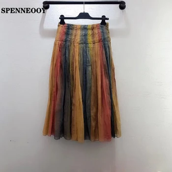 SPENNEOOY Designer Custom Runway Summer Women Multicolor Cotton Pleated Skirt Ladies Elastic Waist Bohemian Holiday Midi Skirts 
SPENNEOOY Designer Custom Runway Summer Women Multicolor Cotton Pleated Skirt Ladies Elastic Waist Bohemian Holiday Midi Skirts