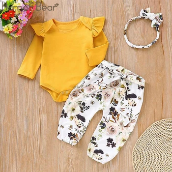 Humor Bear Autumn Baby Girls Clothes Sets Cotton Long Sleeves T-shirt+Flower Pants+Headband 3Pcs Jumpsuit Toddler Clothing Suit
Humor Bear Autumn Baby Girls Clothes Sets Cotton Long Sleeves T-shirt+Flower Pants+Headband 3Pcs Jumpsuit Toddler Clothing Suit