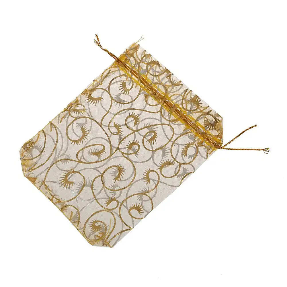100pcs drawstring eyelash pattern gift bags candy