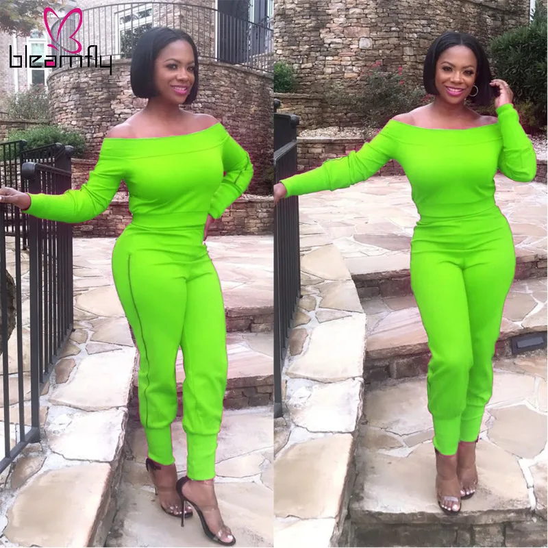 Casual Two Piece Sets Long Sleeve Off Shoulder Crop Tops + Pants Suits Autumn 2019 Women Clothing Streetwear Sexy Matching Set 
Casual Two Piece Sets Long Sleeve Off Shoulder Crop Tops + Pants Suits Autumn 2019 Women Clothing Streetwear Sexy Matching Set