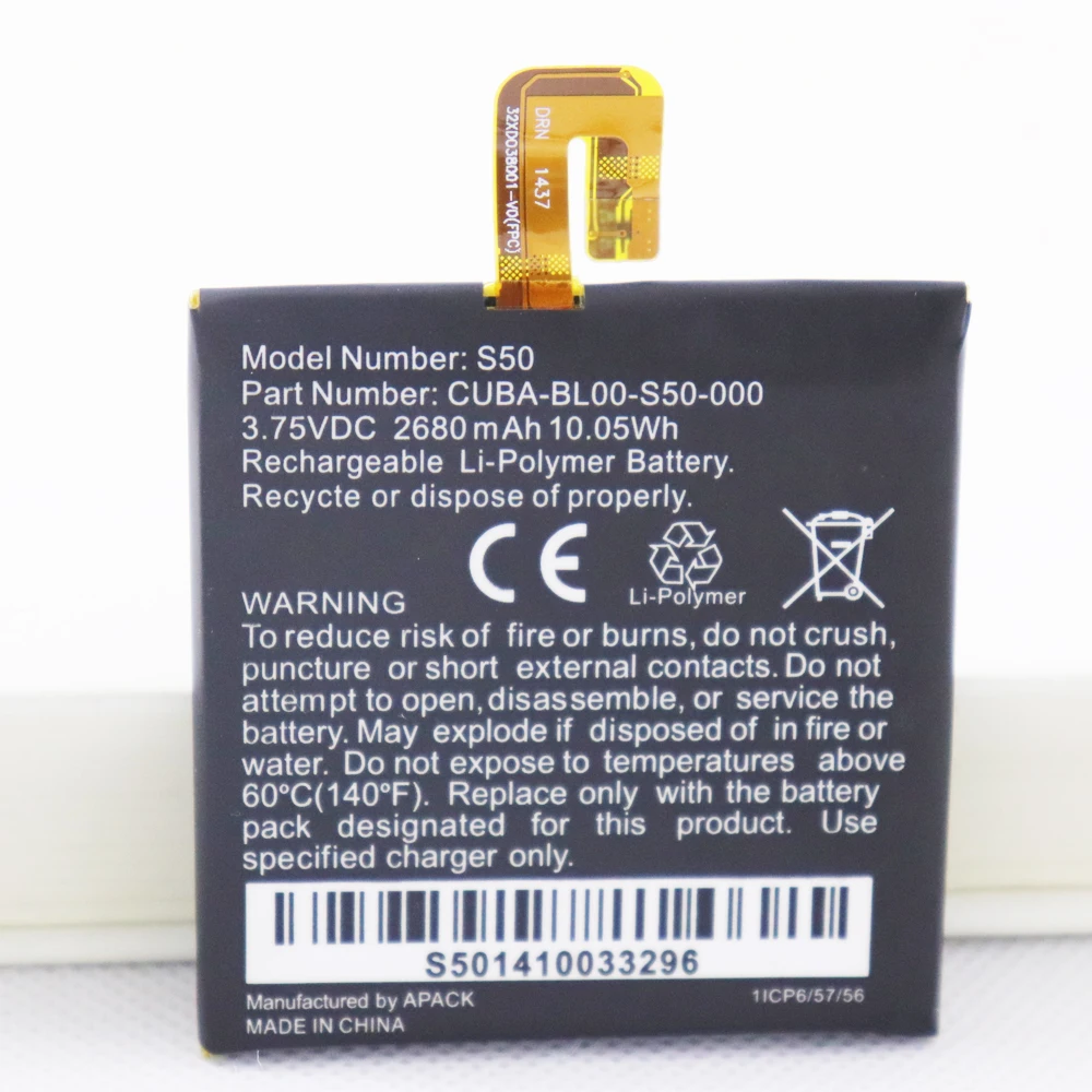 10pcs/lot 5pcs/lot 100% Original 2680mAh Replacement for Caterpillar CAT S50 Battery CUBA-BL00-S50-000 Batteries Bateria
10pcs/lot 5pcs/lot 100% Original 2680mAh Replacement for Caterpillar CAT S50 Battery CUBA-BL00-S50-000 Batteries Bateria