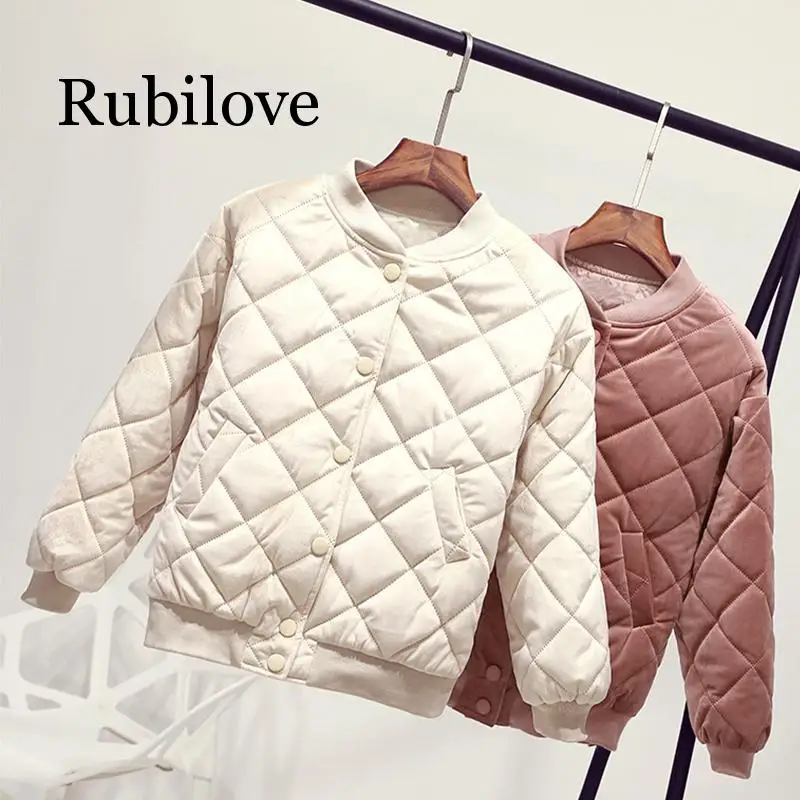 Rubilove Women Velvet Coat Autumn Winter Warm Thicken Cotton Parkas Down Jacket Students Baseball Bomber Outerwear Short Solid T
Rubilove Women Velvet Coat Autumn Winter Warm Thicken Cotton Parkas Down Jacket Students Baseball Bomber Outerwear Short Solid T