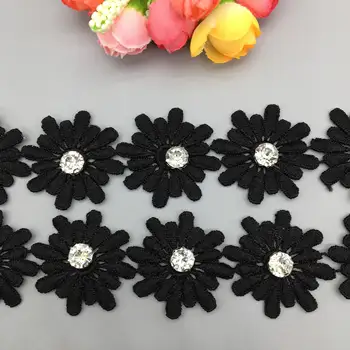 50x Black Daisy 3D Flower Cotton Lace Trim Embroidered Fabric Ribbon Applique DIY Wedding Dress Clothes Sewing Carft 3.8cm
50x Black Daisy 3D Flower Cotton Lace Trim Embroidered Fabric Ribbon Applique DIY Wedding Dress Clothes Sewing Carft 3.8cm