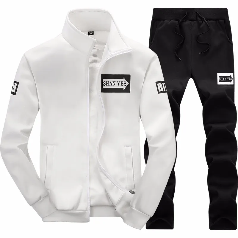 Tracksuits Men Polyester Sweatshirt Sporting Fleece Gyms Spring Jacket + Pants Casual Men's Baseball uniform Sportswear Fitness
Tracksuits Men Polyester Sweatshirt Sporting Fleece Gyms Spring Jacket + Pants Casual Men's Baseball uniform Sportswear Fitness