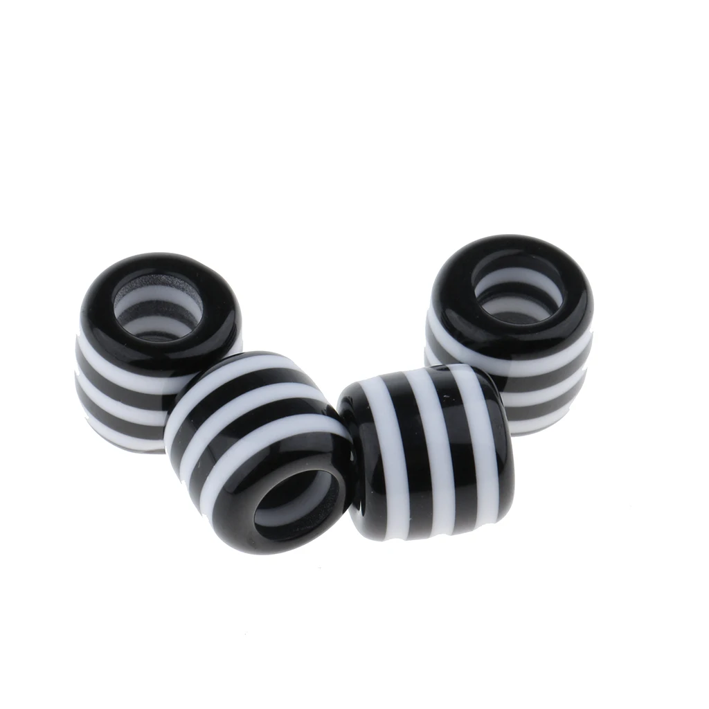 10Pcs/Pack Dread Lock Braiding Striped Beads Hair Accesories Tube 10Pcs/Pack Dread Lock Braiding Striped Beads Hair Accesories Tube