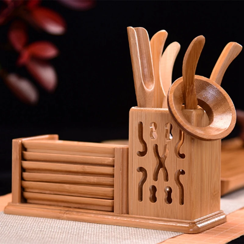 Chinese Style Tea Ceremony Six Gentleman Tea Set Tea Table Solid Wood Bamboo Utensils Kung Fu Tea Combination Accessories Long
Chinese Style Tea Ceremony Six Gentleman Tea Set Tea Table Solid Wood Bamboo Utensils Kung Fu Tea Combination Accessories Long