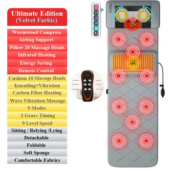 TheShy 3D Smart Full Body Massage Mat Electric Vibrating Kneading Wormwood Neck Back Foot Massager Office Massage Chair 
TheShy 3D Smart Full Body Massage Mat Electric Vibrating Kneading Wormwood Neck Back Foot Massager Office Massage Chair
