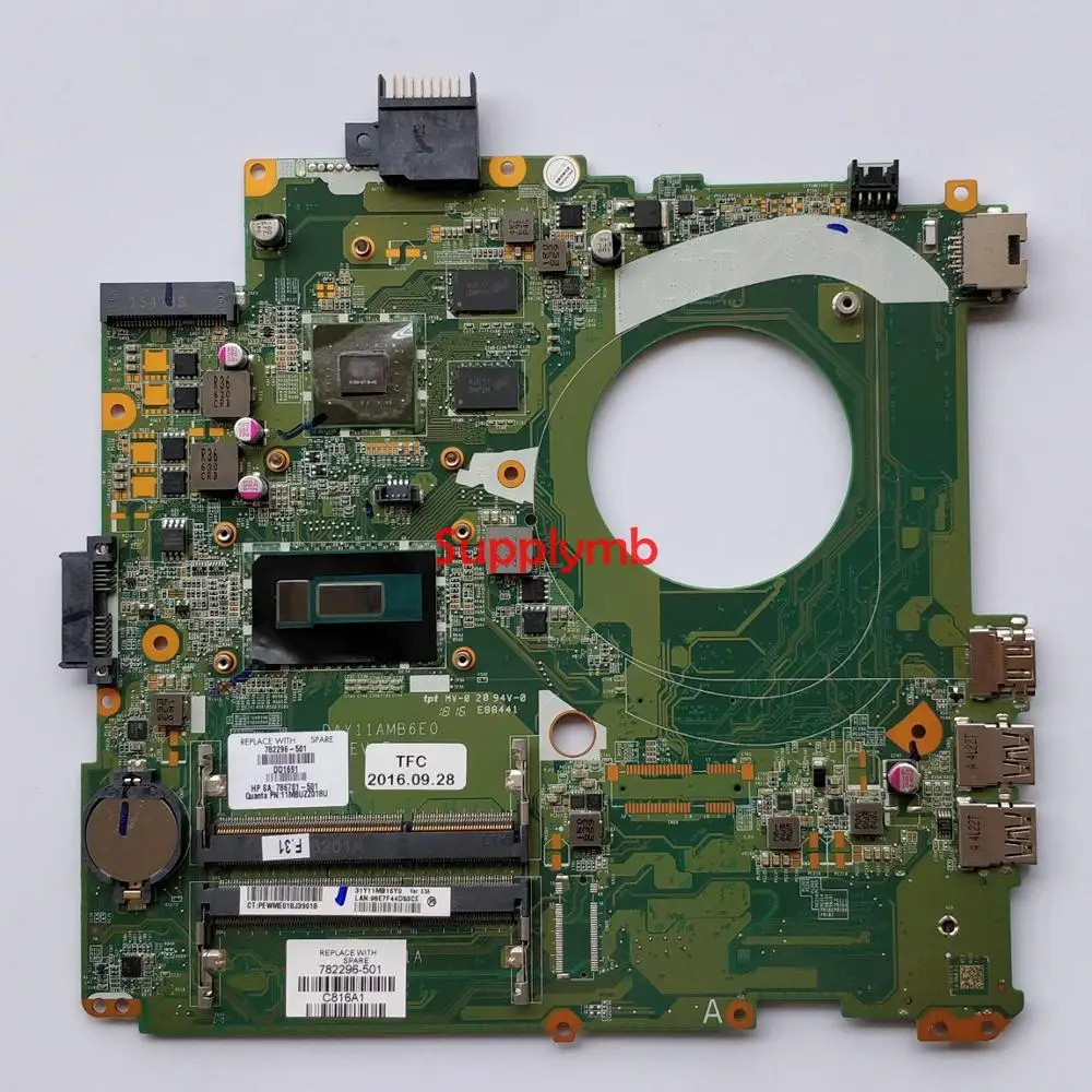 782296-501 782296-001 DAY11AMB6E0 w I5-5200U CPU 840M/2G GPU Onboard for HP 14T-V 14-V NoteBook PC Laptop Motherboard Tested
782296-501 782296-001 DAY11AMB6E0 w I5-5200U CPU 840M/2G GPU Onboard for HP 14T-V 14-V NoteBook PC Laptop Motherboard Tested