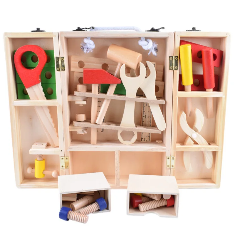 Wooden Toy Simulation Disassembly Toolbox Boy Baby Disassembly Family Toy Training Hand Eye Coordination Toolkit Toy for Boy
Wooden Toy Simulation Disassembly Toolbox Boy Baby Disassembly Family Toy Training Hand Eye Coordination Toolkit Toy for Boy