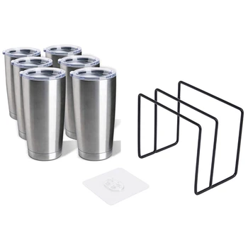 HOT 6Pcs Stainless Steel 20Oz Double Wall Insulated Cup with Lid & 1Pcs Pot Lid Holder Iron Cutting Board Holder Stand
HOT 6Pcs Stainless Steel 20Oz Double Wall Insulated Cup with Lid & 1Pcs Pot Lid Holder Iron Cutting Board Holder Stand